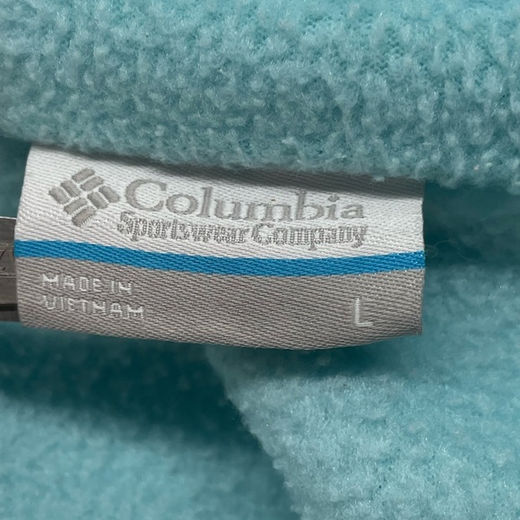 Columbia Light Blue Full Zip Fleece Jacket Women’s Size: Large - Picture 2 of 10